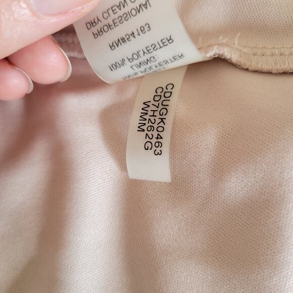 Calvin Klein Pink Geometric Print Dress Strappy Midi Handkerchief Hem Women 8 - Picture 14 of 14